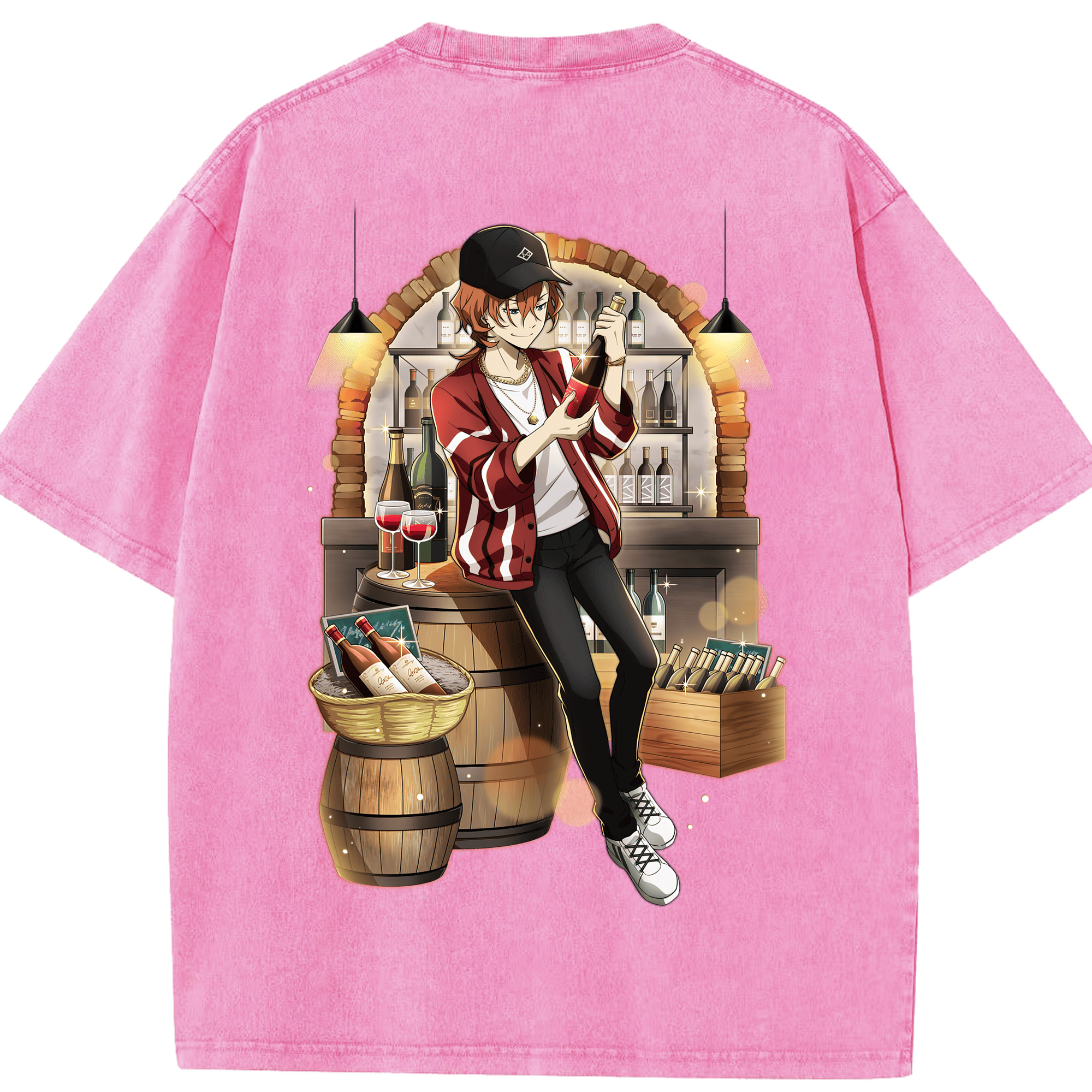 （画像用） 文豪ストレイドッグス Bungo Stray Dogs 綿100% ヴィンテージ風 半袖Tシャツ（背面プリント）